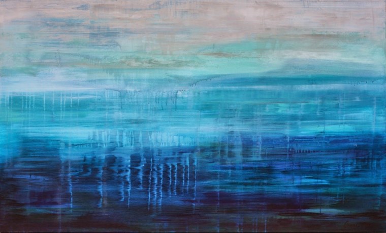 Картина абстракция в голубых тонах