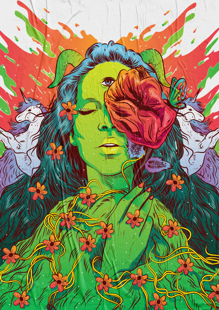 Японская картина большая волна в Камакуре