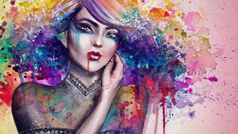 Девушка в противогазе арт