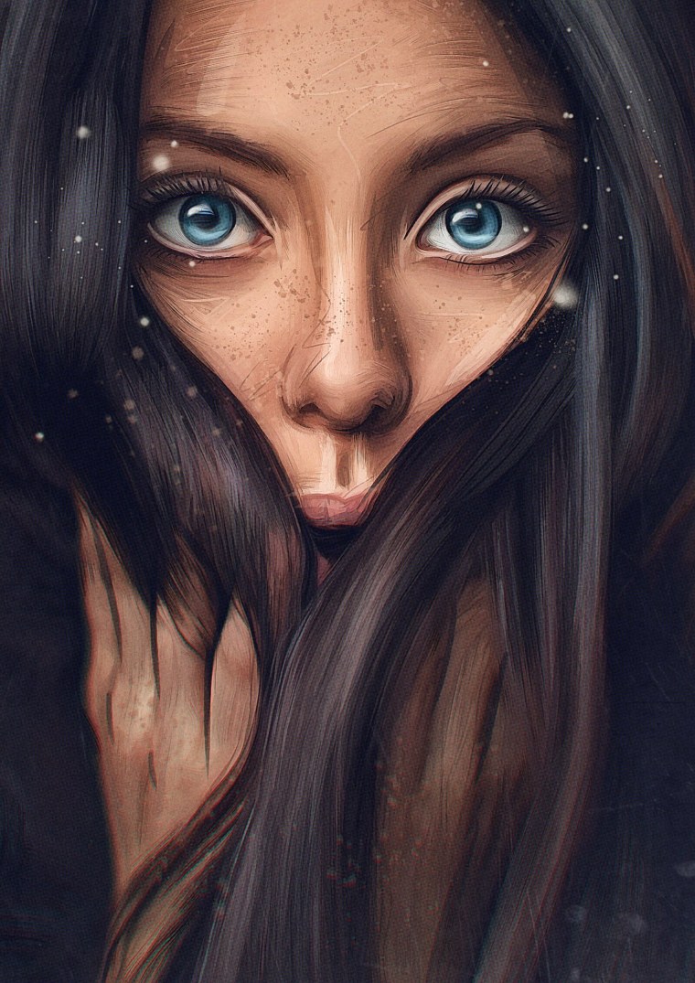 Крутая девушка арт