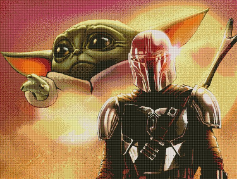 Мандалорец и йода арт