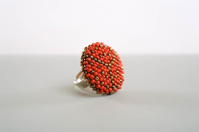 Мужские кольца из бисера