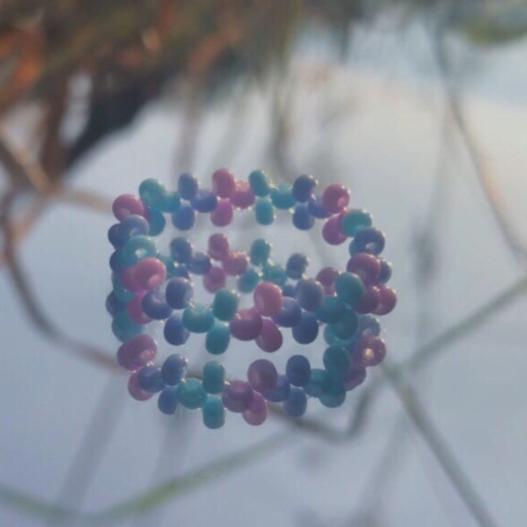 Бисер кольца