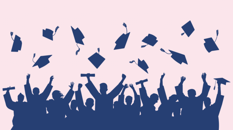 Старшеклассники на белом фоне