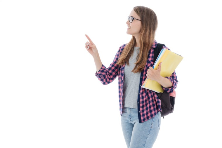 Довольные студенты на прозрачном фоне