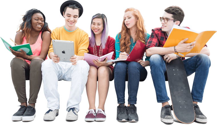 Студент на прозрачном фоне