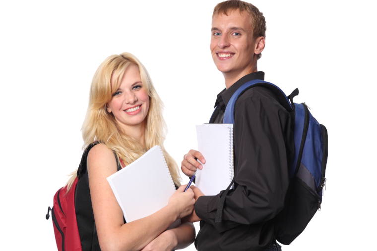 Студент на прозрачном фоне