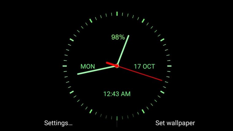 Заставка аналоговые часы для андроид