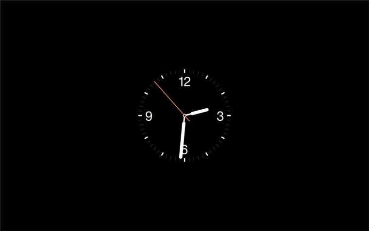 Заставка часы на макбук