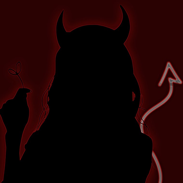 Тень с рожками