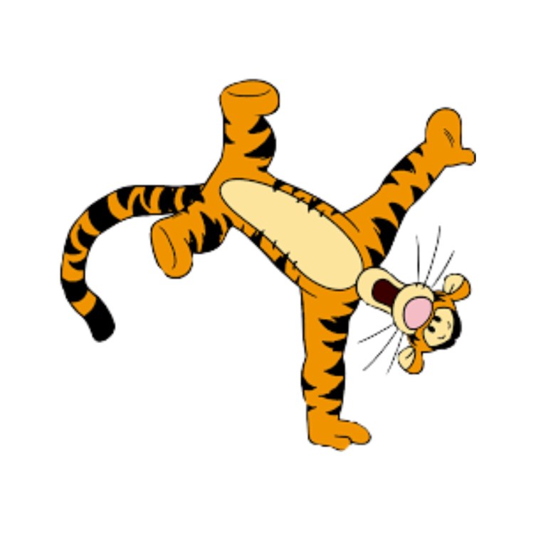 Тигруля прыгает