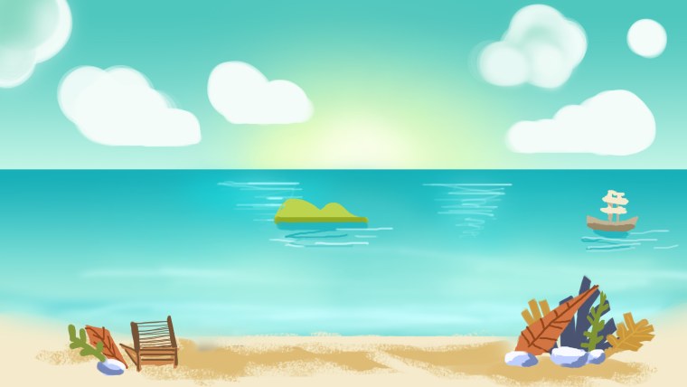 Нарисованный пляж