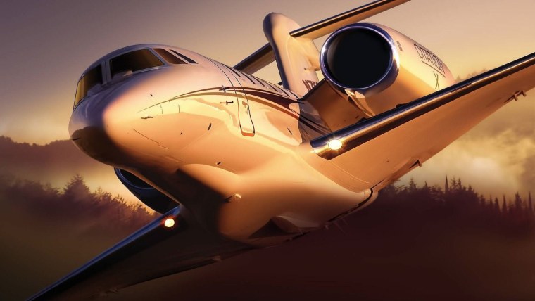 Самолет на синем фоне