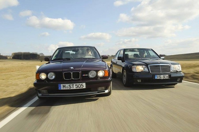 БМВ е34 и Мерседес 124