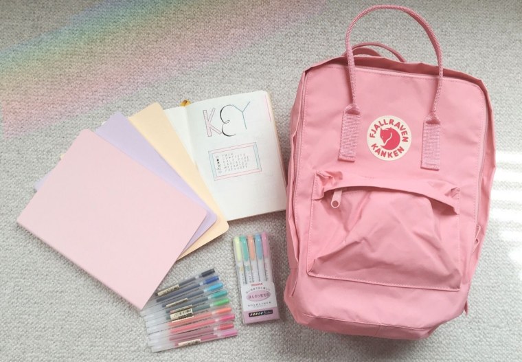 Розовый рюкзак канкен Эстетика