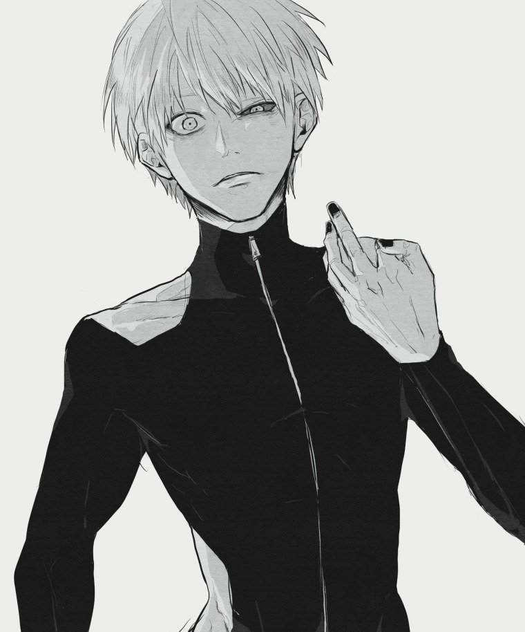 Сасаки Хайсе чёрно белый