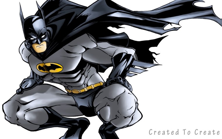 Бэтмен на белом фоне