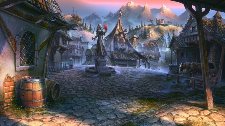 Поселение селение деревня фэнтези арт