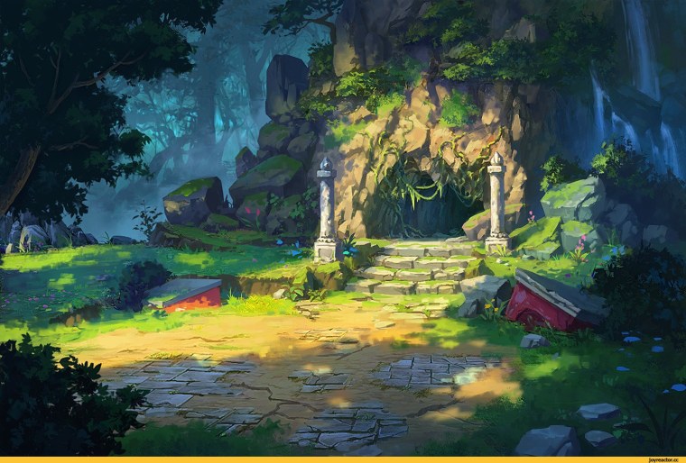 Концепт арт окружения лес