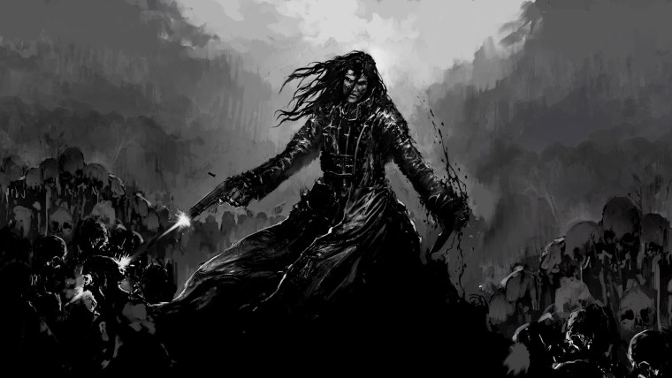 Темный лес нарисованный