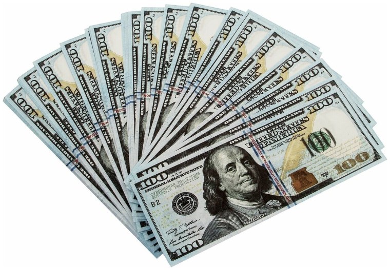 Стопка денег долларов