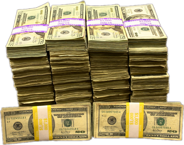 Пачка стодолларовых купюр