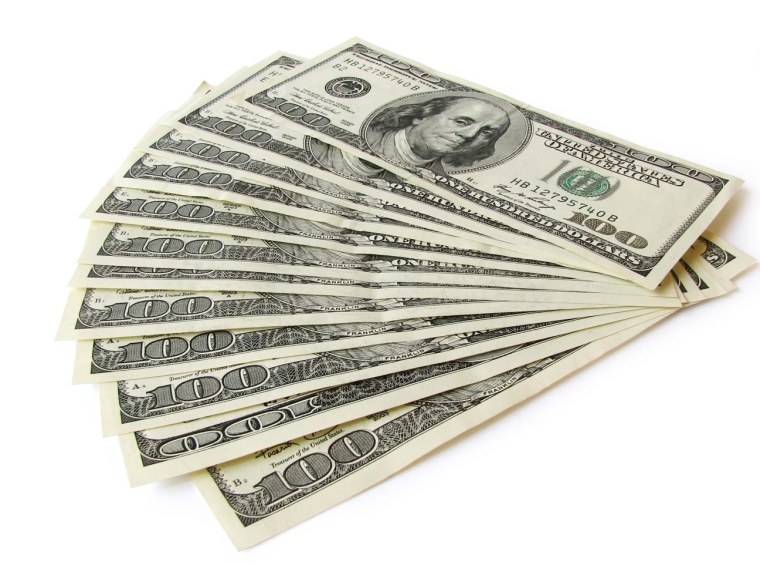 Пачки денег доллары