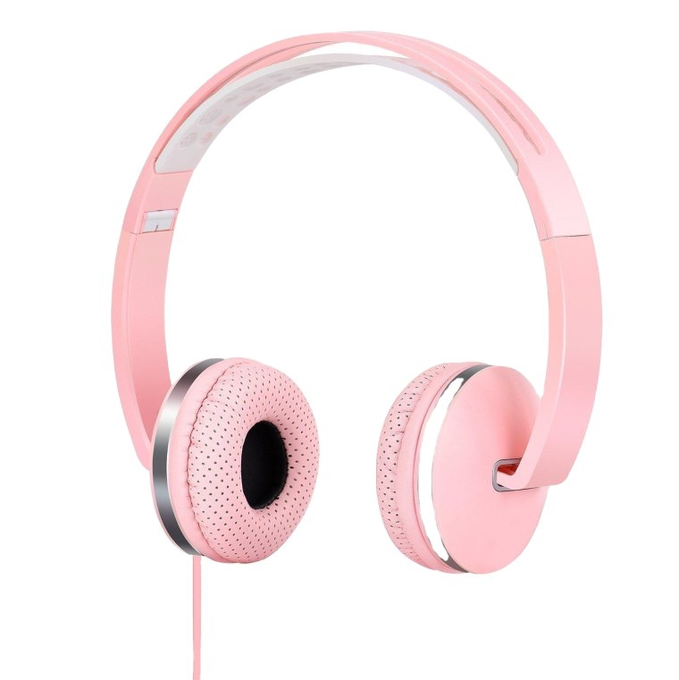 Розовые наушники с ушками беспроводные для девочек ДНС