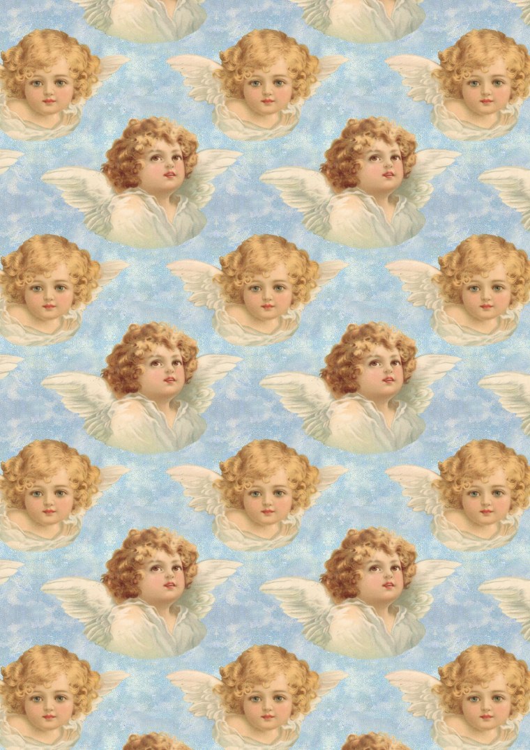 Ткань с ангелочками