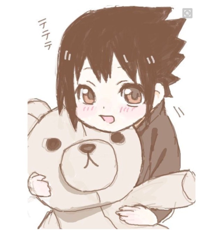 Саске из Наруто с сердечками