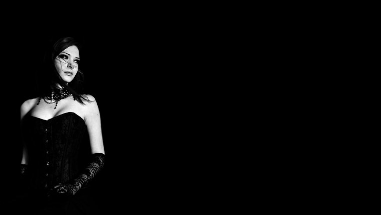 Девушка в наушниках обои