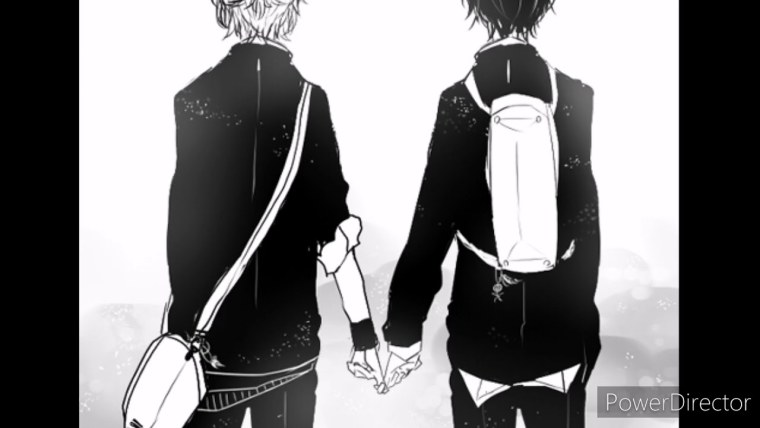 Аниме парни держатся за руки