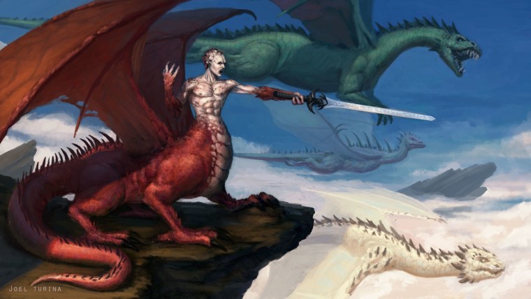 Дракон и мужик