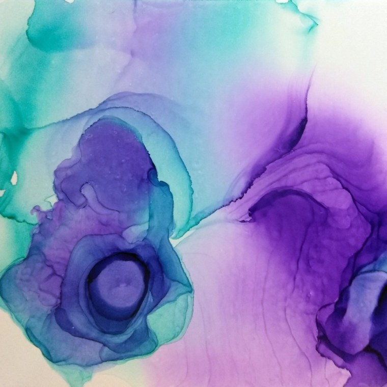 Абстракция спиртовыми чернилами