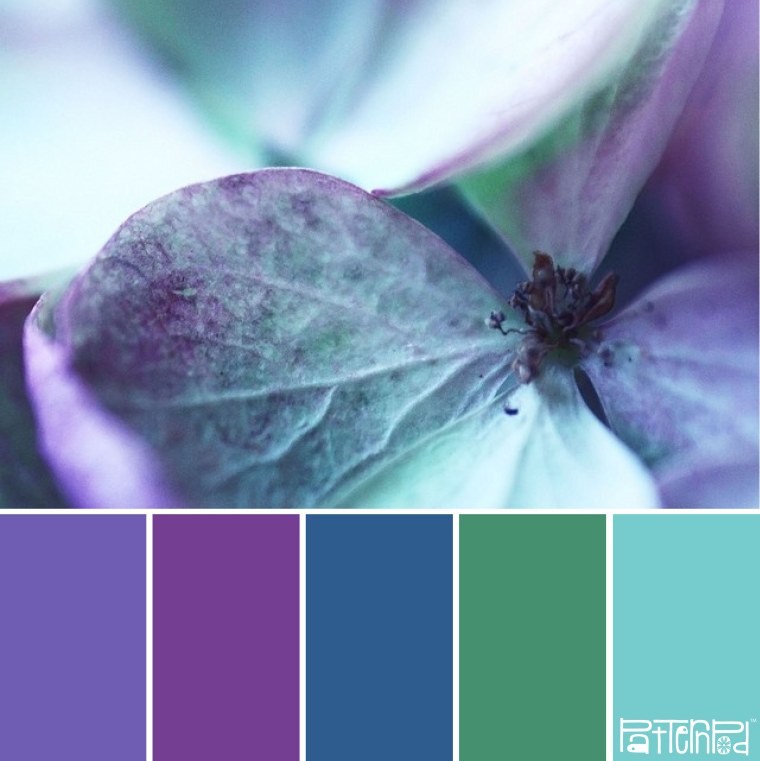 Палитра голубой сиреневый