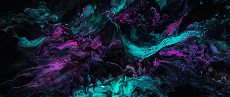 Сине розовые волосы