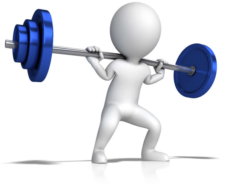 Человечек со штангой