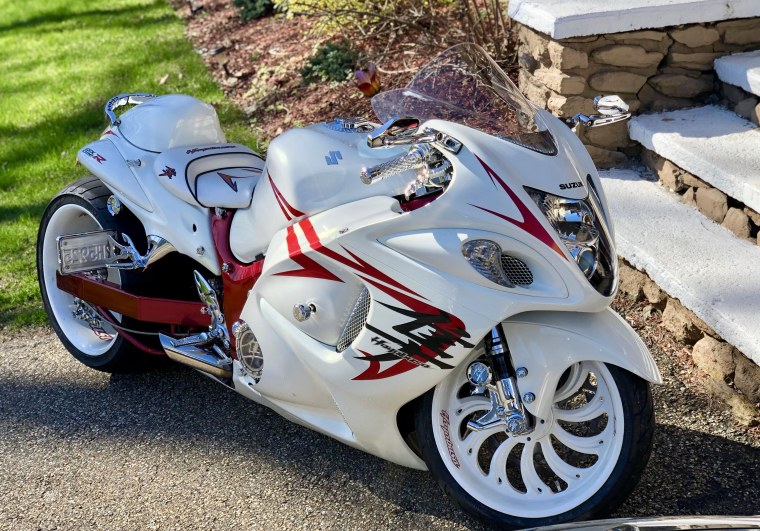 Картина по номерам z836 "парень на спорт-мотоцикле" 40x40