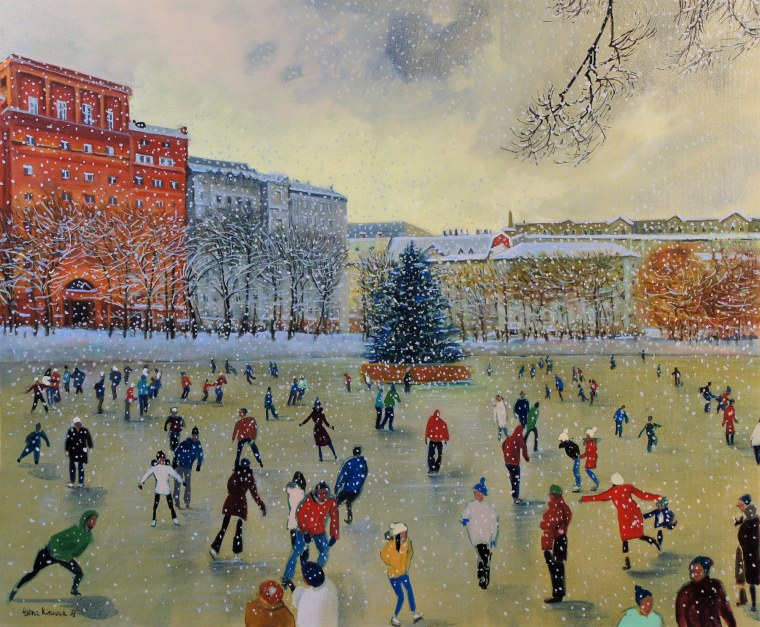 Москва зимой ГУМ каток