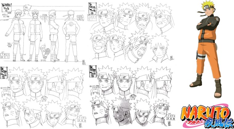 Наруто Узумаки референс в цвете