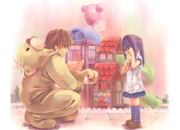 Аниме ребенок и взрослый