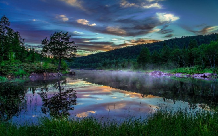 Красивые обои природы лета ночь