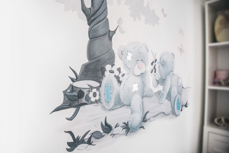 Роспись стен мишка Тедди