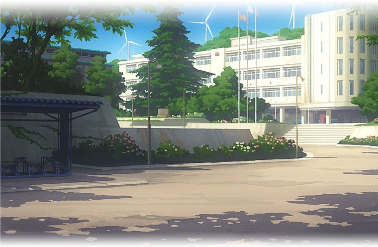 Японская улица из аниме