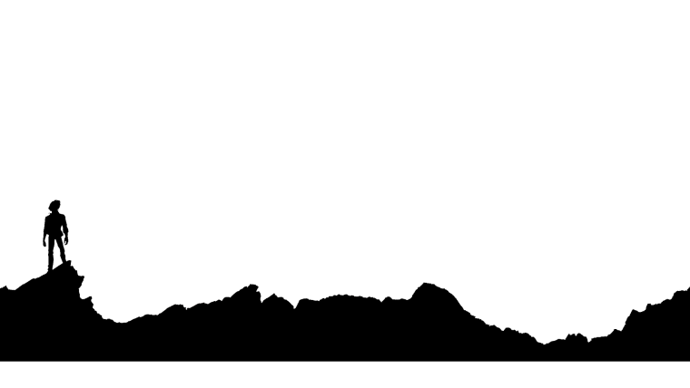 Горы черно белые