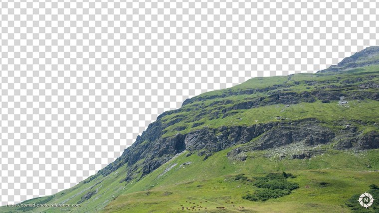 Горы на прозрачном фоне