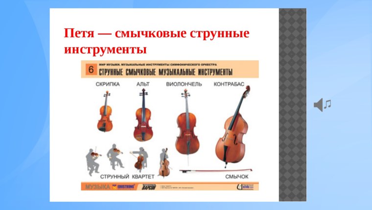 Прокофьев Петя и волк инструменты озвучивающие героев