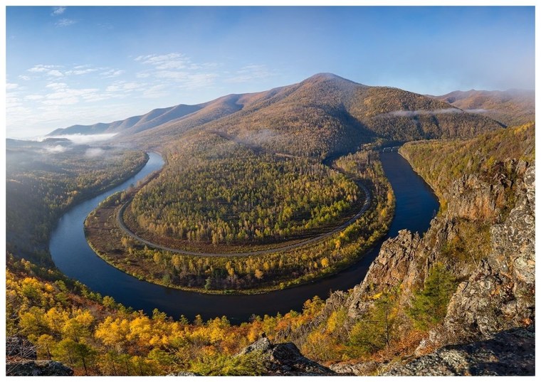 Река Амур Хабаровский край осень