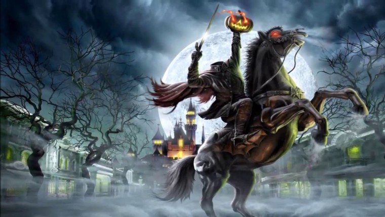 Всадник без головы на белом фоне