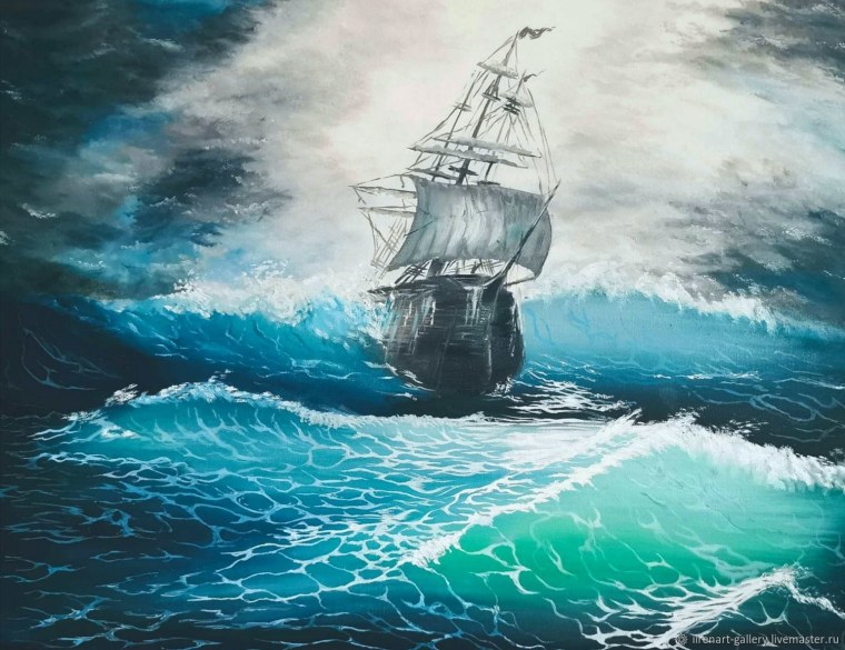 Энди Симмонс пейзаж море шторм